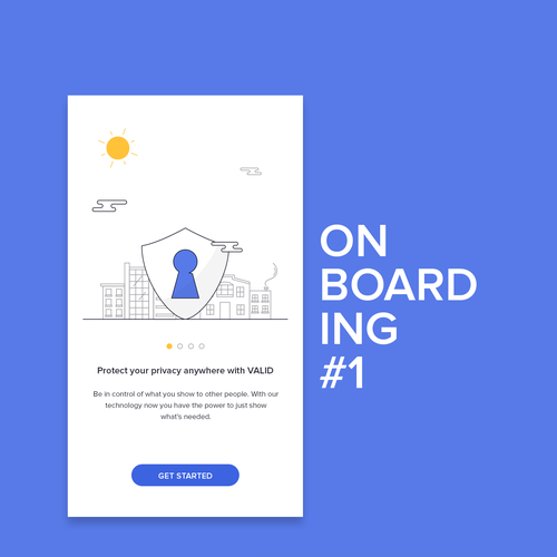 Android design with the title 'Onboarding workflow'