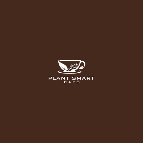 Taupe logo with the title 'plant smart coffe'