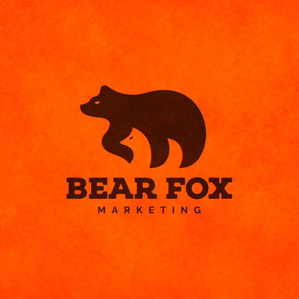 Scarlet logo with the title 'Creative logo for Bear Fox Marketing.'