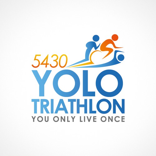 Competition logo with the title '5430 Yolo Triathlon'