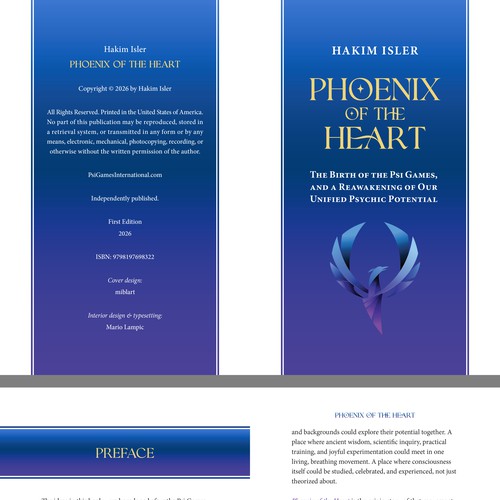 Design with the title 'Typesetting and layout design of the book "Phoenix of the Heart"'