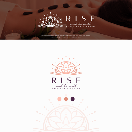 Mandala design with the title 'Rise'