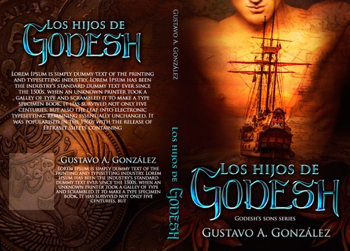 Digital art book cover with the title 'Book Cover Design - Fantasy'