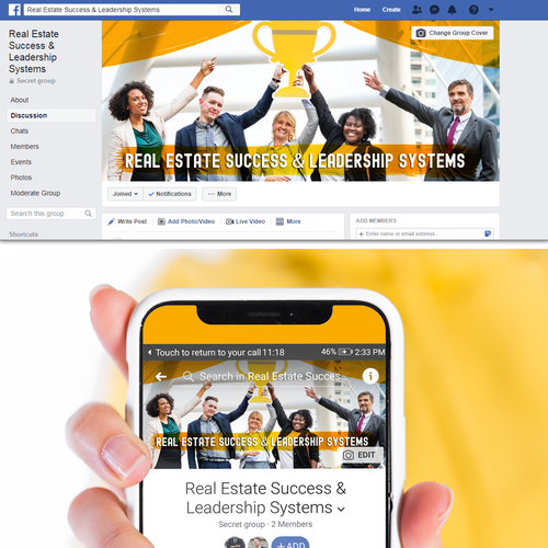 Header design with the title 'facebook cover'