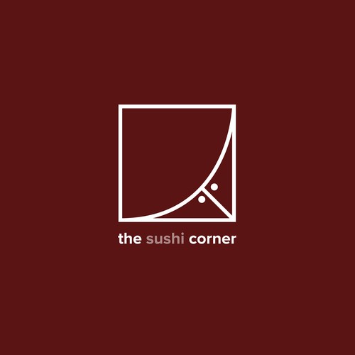 Restoration logo with the title 'the sushi corner'