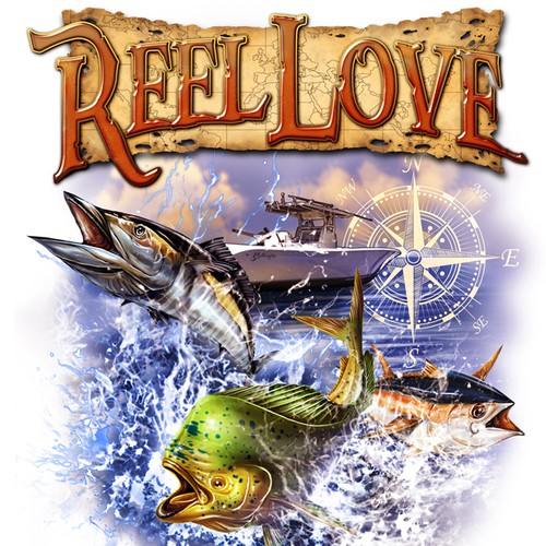 Art t-shirt with the title 'fishing design '