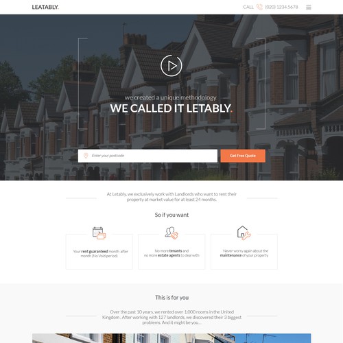 Full-screen website with the title 'Homepage Mock-up'