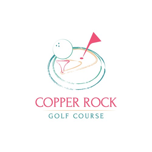 Copper logo with the title 'Copper rock golf course'