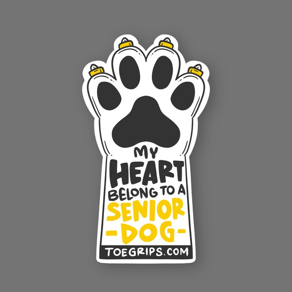 Dog design with the title 'MY HEART BELONGS TO A SENIOR DOG'