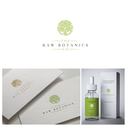 Healthcare design with the title 'The Raw Botanics Co'