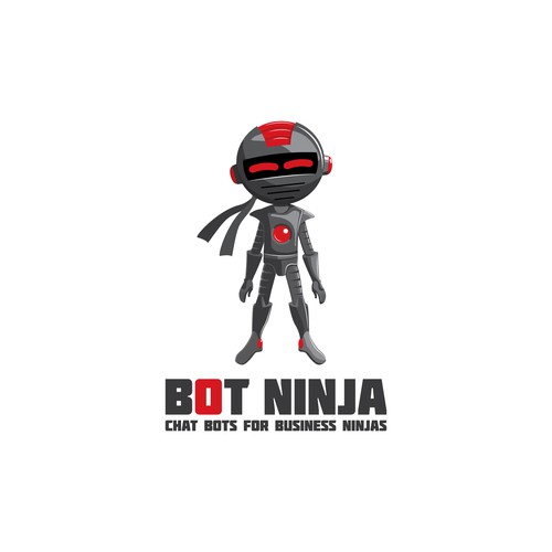 Bot logo with the title 'Bot Ninja mascot'