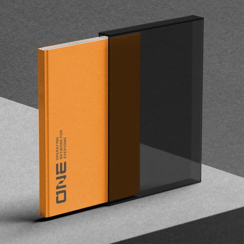 Strong design with the title 'one'