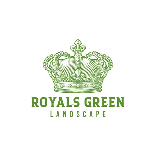 Engraving logo with the title 'Royals green'