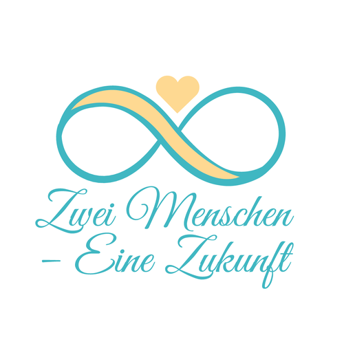 Font brand with the title 'Zwei Menschen – Eine Zukunft'