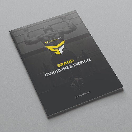 Style guide design with the title 'Fitness Brand guide'