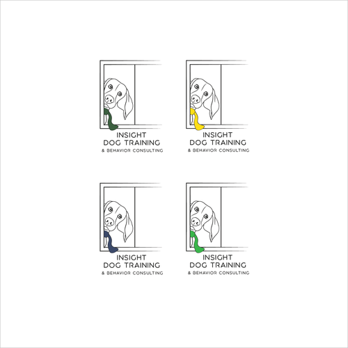 Window logo with the title 'Dog logo'