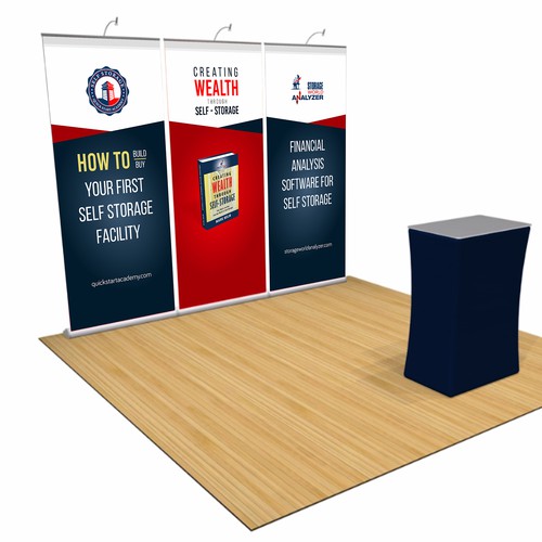 Booth design with the title 'Trade booth '