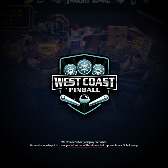 Pinball design with the title 'West Coast Pinball'