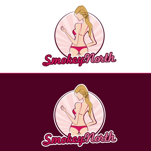 Swimsuit design with the title 'swimwear company logo'