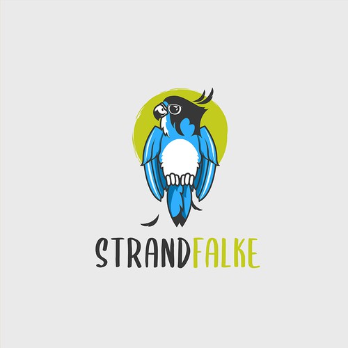 Falcon logo with the title 'Modern Cute Logo for Strandfalke'