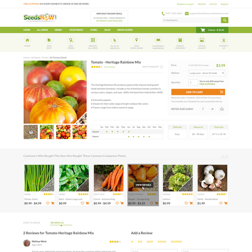 Functional design with the title 'Modern design for gardening seeds and plant specs'