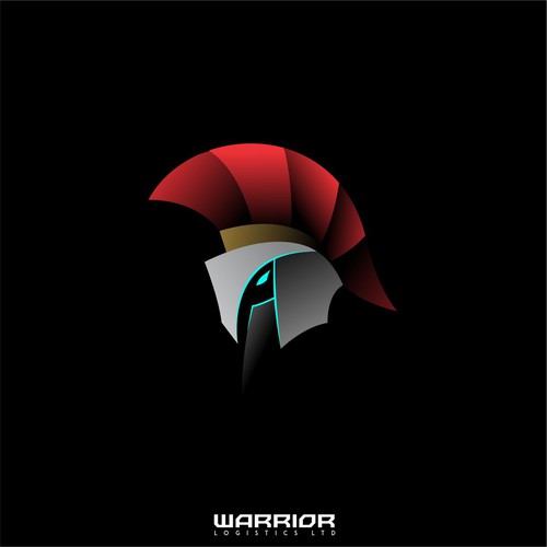 Modern design logo with the title 'warrior'