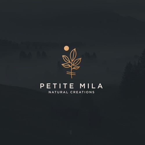 Nature logo with the title 'Minimalistic Logo Design for Petite Mila'