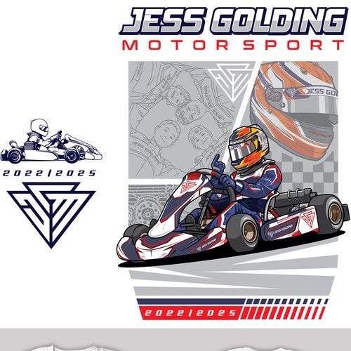 Racing t-shirt with the title 'T-Shirt Design for Jess Golding Motorsport'