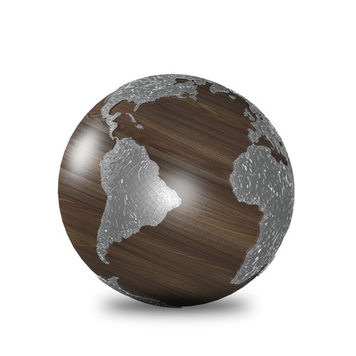 Solid design with the title 'Earth Globe Art'
