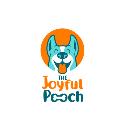 Cute animal logo with the title 'Dog logo concept'