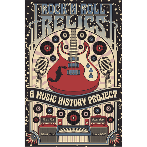 Kaleidoscope logo with the title 'ROCK'N ROLL RELICS'