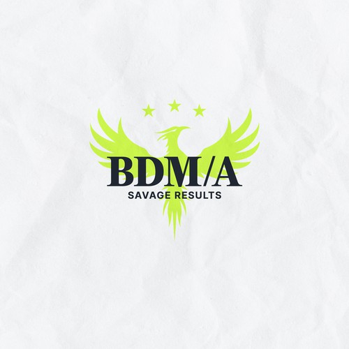 Mythical creature design with the title 'Phoenix Logo'