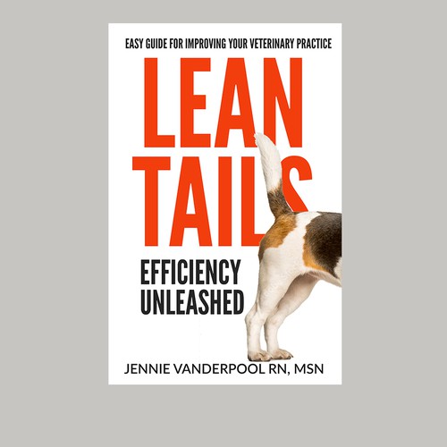 Cat design with the title 'Lean Tails E-book Cover'