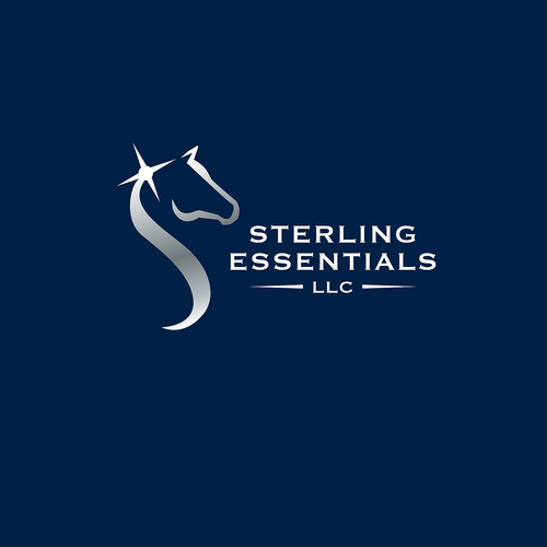 Horse logo with the title 'Logo for high-end equestrian product supply company.'