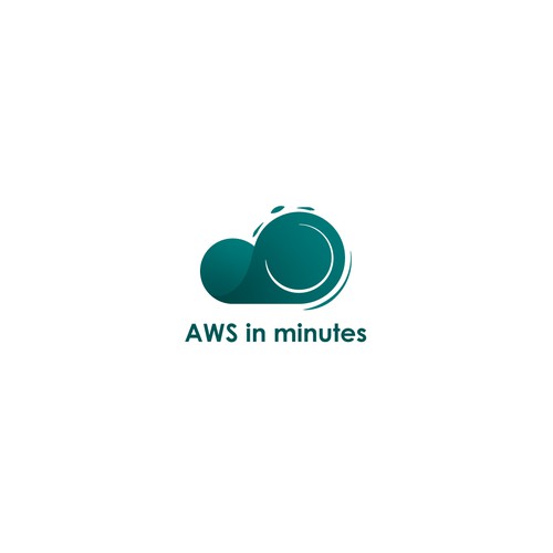 Networking design with the title 'Logo concept for AWS in minutes'