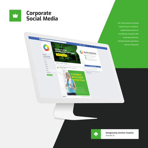 Profile design with the title 'Attractive Social Media Cover'