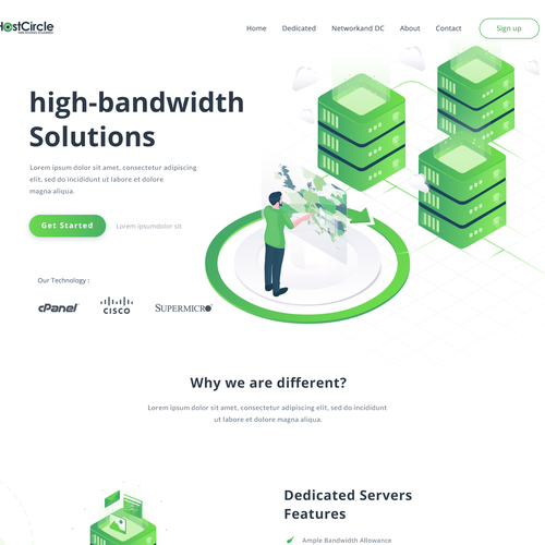Server design with the title 'Server Mangement Portal'