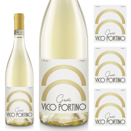 Abstract label with the title 'Label design for wine'