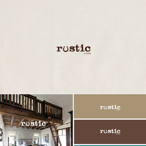 Brown logo with the title 'logo for rustic Decor, Furniture & Art Store'