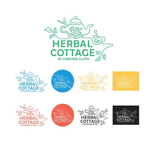 Russian design with the title 'Cromatix_work_Logo_Herbal Cottage'