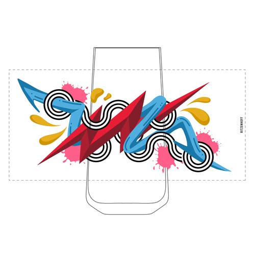 Colorful artwork with the title 'ABSTRACT ART'