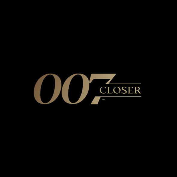 Gold logo with the title 'Luxurious Logo for 007 Closer'