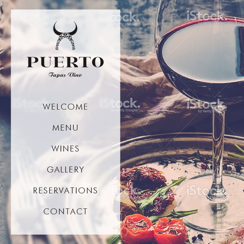 Restaurant website with the title 'Web page for restaurant'