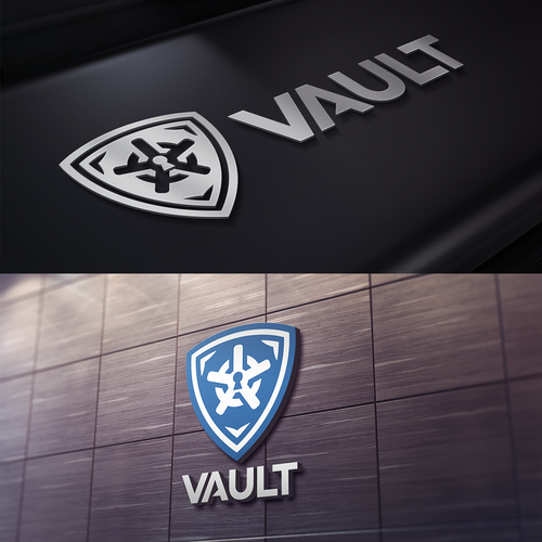 Stationery brand with the title 'Logo design for Vault'