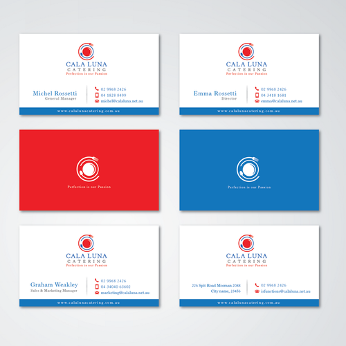 Catering design with the title 'Cala Luna Catering (CLC)'