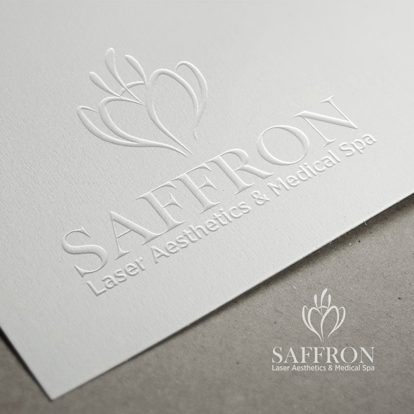 Spa logo with the title 'Elegant logo design for Saffron'