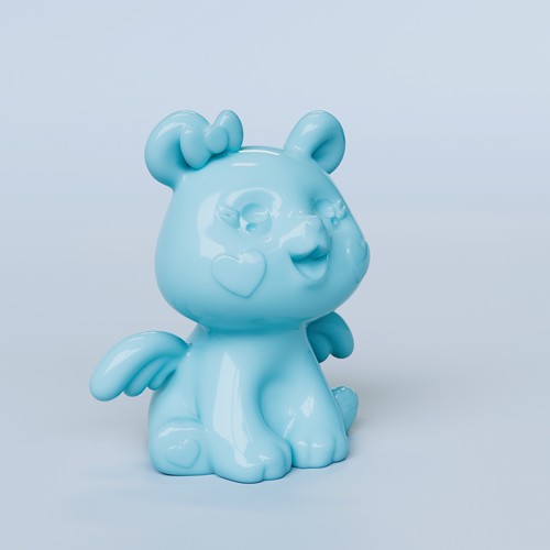 Angel design with the title 'Cute 3D Bear '