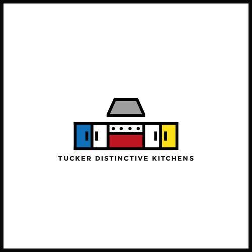 Kitchen brand with the title 'Geometric Logo for Kitchen Designer'