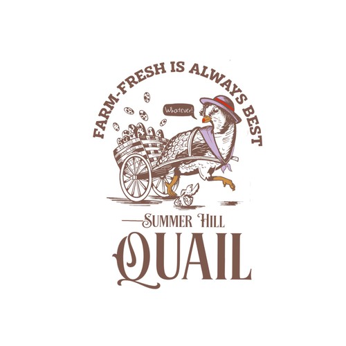 Illustrated logo with the title 'Summer hill QUAIL logo'