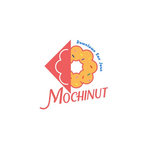 Donut  logo with the title 'logo for donut shop'